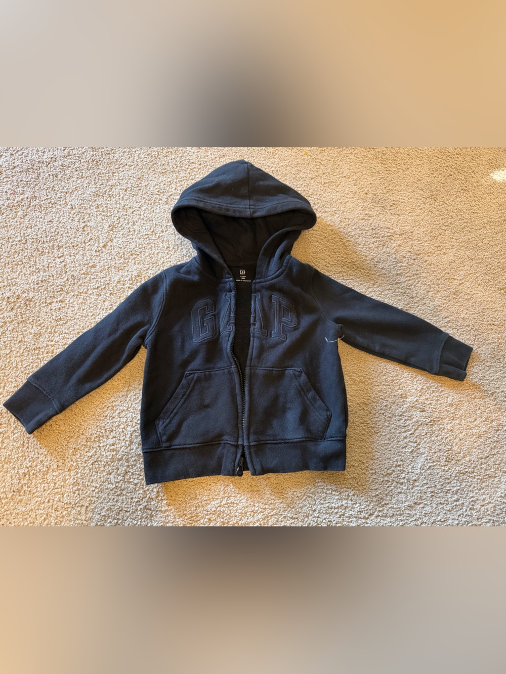 GAP Black Kids Hooded Zip Jacket